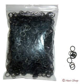 Latexringe 8 mm/ 1000 Stück  schwarz