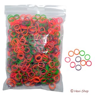 Latexringe 8 mm/ 1000 Stück  neon