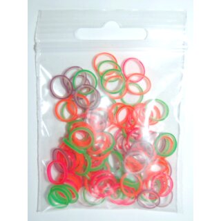 Latexgummis 8 mm/ 100 Stück neon