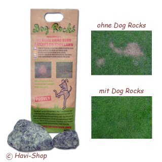 Dog Rocks gegen Urinflecken im Rasen
