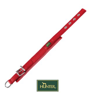 Hunter Hundehalsband Neopren Reflect rot