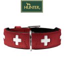 Hunter Hundehalsband Swiss rot/schwarz