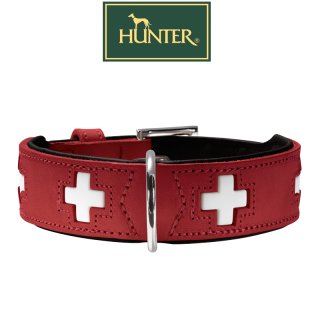 Hundehalsband Swiss rot/schwarz 37: 30,0 - 34,5 cm/ Breite 2,6 cm