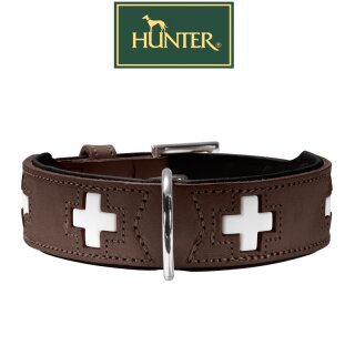 Hunter Hundehalsband Swiss braun/schwarz