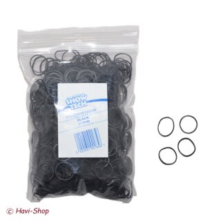 Latexringe/ Wickelgummis 1000 Stück schwarz