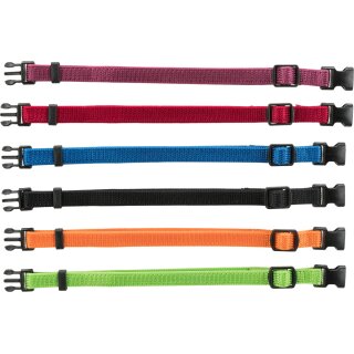 6 Welpenhalsbänder mit kräftigen Farben M-L 22-35 cm