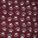 Petbed Paws SL burgund/weiß