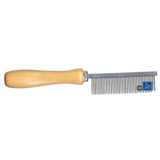 Idéal Dog Kamm, fein mit Holzgriff/ 52 Pins