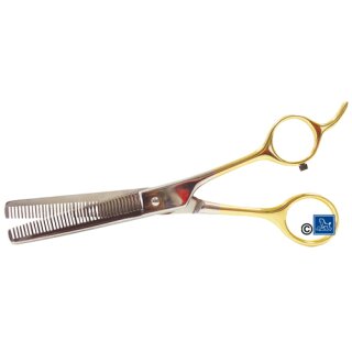 Idealcut Effilierschere zweiseitig gezahnt 15,5 cm mit festem Fingerhaken