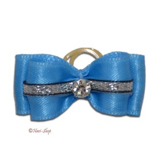 TopKnot Schleife 3,5 cm mit Steinchen