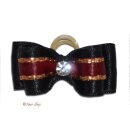 TopKnot Schleife 3,5 cm mit Steinchen