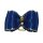 Hundeschleife blau-gold 4 cm x 2,5 cm