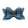 TopKnot Schleife blau kariert ca. 4,5 cm