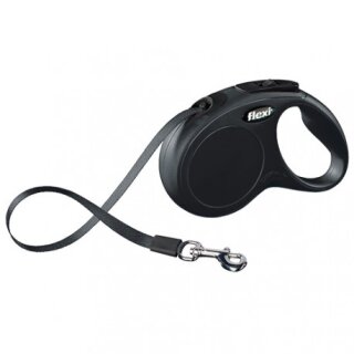 Flexi New Classic Gurt-Leine S 5 m schwarz