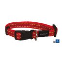 Doggy Nylon Halsband dotted rot S: 22-32 cm/ 1,2 cm