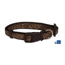 Doggy Nylon Halsband Zebra braun S: 20-32 cm/ 1 cm