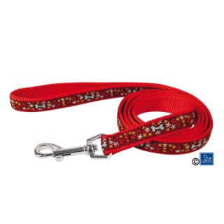 Doogy Nylon-Leine red Bones