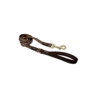 Doggy Nylon Leine Dotted braun