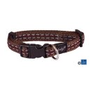 Doggy Nylon Halsband dotted braun L: 33-49 cm/ 2,0 cm