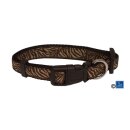 Doggy Nylon Halsband Zebra braun L: 29-48 cm/ 2,0 cm