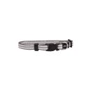Doggy Nylon Halsband GREY STRIPES S: 25-40 cm/ 1 cm