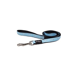 Doogy Nylon Leine GOOD DOG blau M: Länge 1,2 m/ Breite 1,5 cm