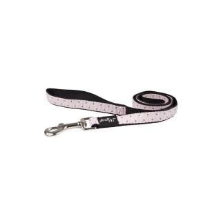 Doggy Hundeleine Nylon PINK DOTS S: Länge 1,2 m/ Breite 1 cm