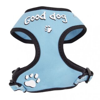 Doggy Geschirr GOOD DOG blau XS: 34-46 cm / Hals ca 23 cm