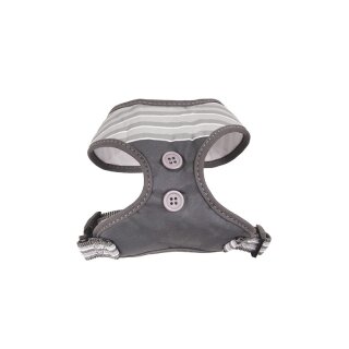 Doggy Geschirr GREY STRIPES XS: 34-46 cm / Hals ca. 23 cm