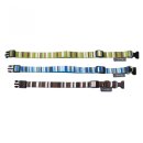Halsband Nylon Sparta braun-gestreift S: 25-30 cm