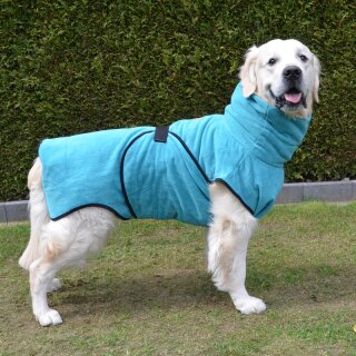 Chillcoat Hundebademantel by SuperFurDogs Aqua Green 3XL 75-80 cm