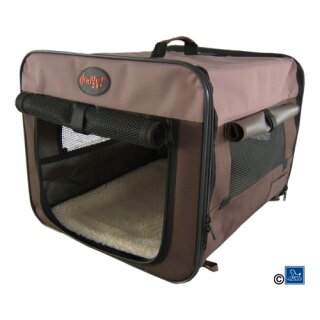 Doogy Faltbarer Kennel beige/braun Medium: 64  x 46  x 53 cm
