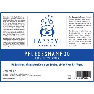 HAPROVI Pflegeshampoo für alle Fellarten 250 ml