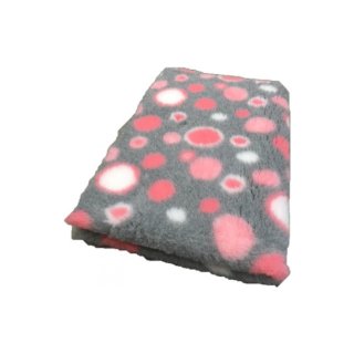 Vetbed Isobed SL grau mit rosa+ weißen Dots 50 x 75 cm