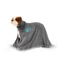 Show Tech Mikrofaser Hundebademantel grau S: ca. 30 cm