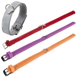 Kalbsleder Halsband Buffalo violett S 32