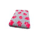Vetbed Isobed SL grau mit fuchsia großen Pfoten 100...