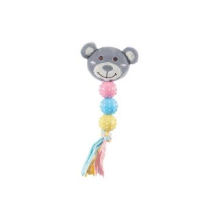 Plüschbär mit Kaurollen pastell