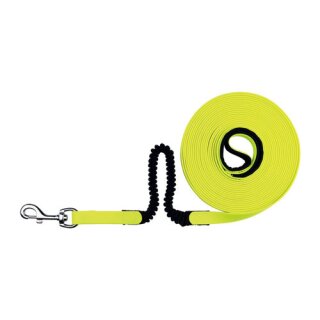 Trixie Schleppleine Easy Life mit Ruckdämpfer neongelb/sw 8 m / 20 mm